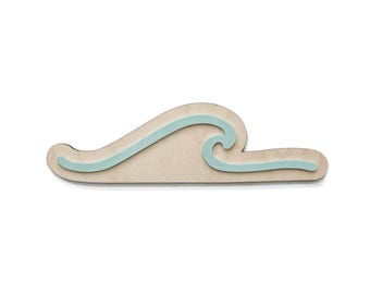 Boho Welle Zeichen, Holz & Acryl, Surfen Kinderzimmer Dekoration