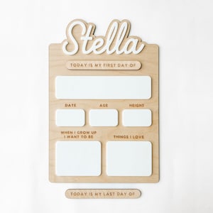 First Day of School Sign x Back to School x Custom First Last Day of School Sign x Reusable Dry Erase Board x Back to School Photo Prop