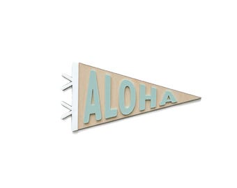 Aloha Shelf Pennant, Boho Surfer Nursery Decor
