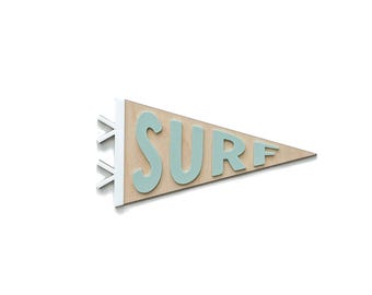 Surf Shelf Pennant - Boho Nursery Decor, Baby Room Sign