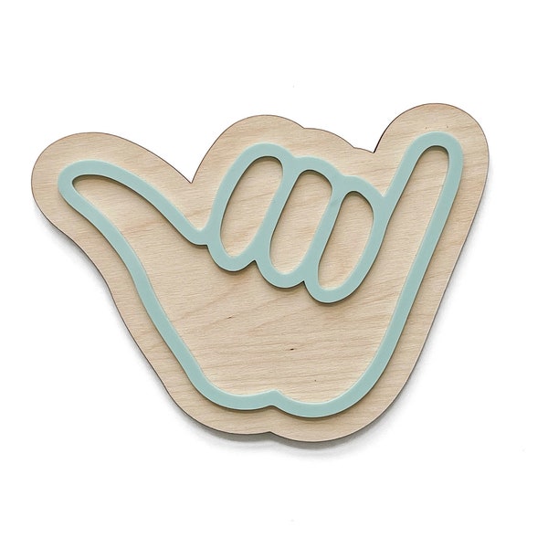 Shaka Sign x Kids Nursery Decor x Baby Wall Sign x Boho Surfer Room Sign x Toddler Room Decor x Surf Hawaii Decor