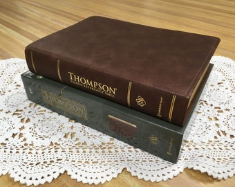 ESV Thompson Chain-Reference Study Bible, Brown Leathersoft USA made!! Personalized Bible