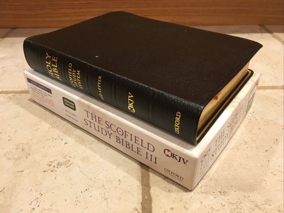 本格派ま！ Study Scofield NKJV Bible Leather Genuine Black - III 洋書