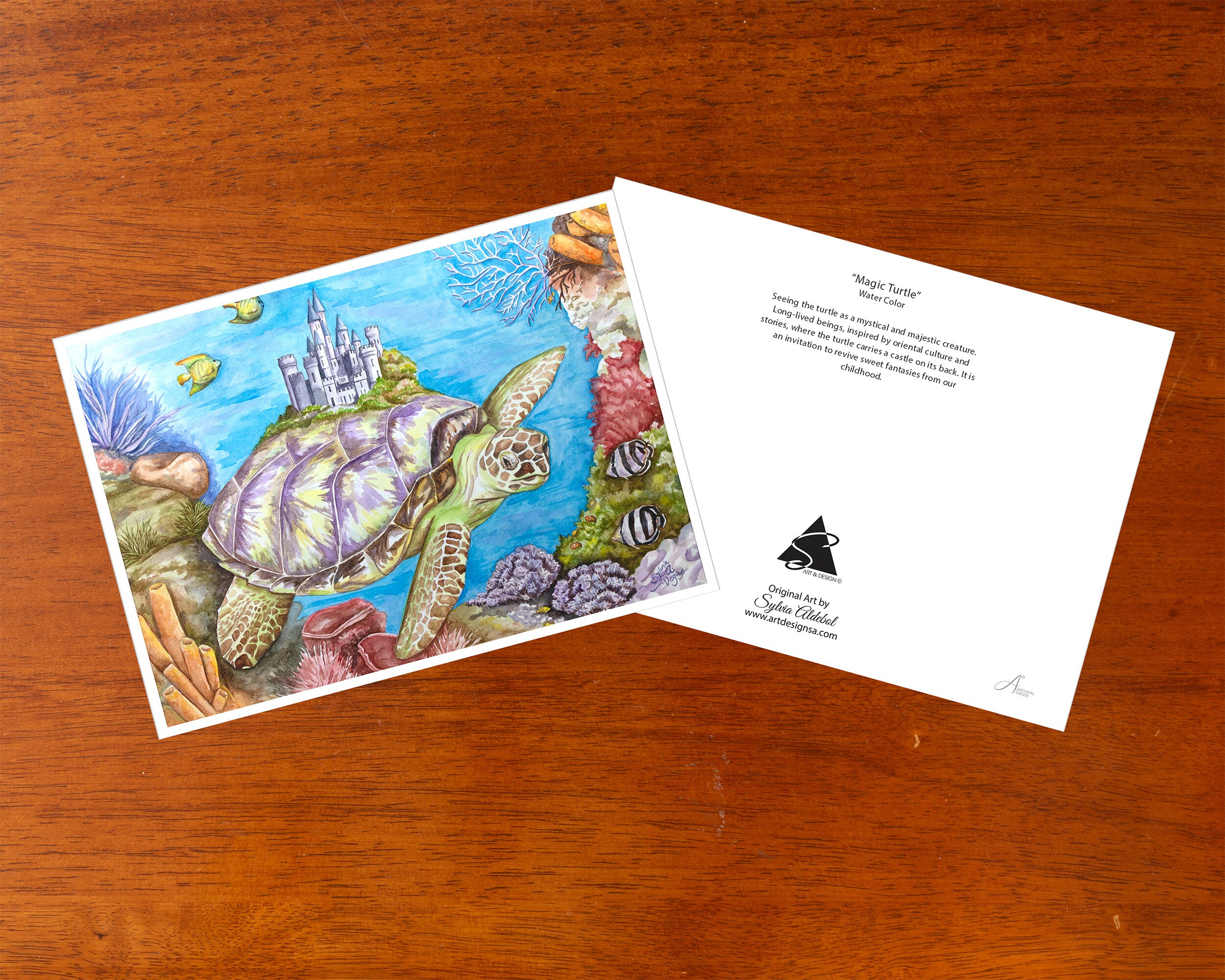 Magic Turtle Sea Turtle Art Sea Castle Fantasy - Etsy Australia