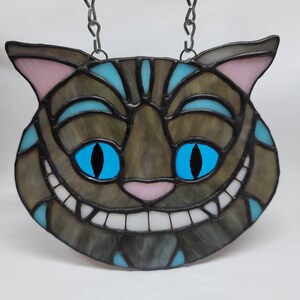 We're All Mad Here | Stained Glass Suncatcher | Cheshire Cat | Alice in Wonderland