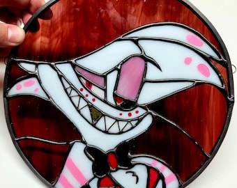 Ready to Ship! Angel Dust | Hazbin Hotel Adult Cartoon | Stained Glass Geek Gift Fanart Premade