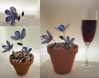 Crystalline Flowers (Singles w/o Pot or Special 3-Bundle w/Decorative Pot) | Stained Glass 3D | Mother's Day