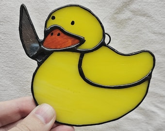 Angry Duckling Stained Glass Suncatcher