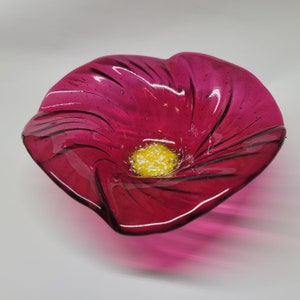 Fused Glass Decorative Floral Bowl | Unique Gift | Colorful Flower Handmade Valentine
