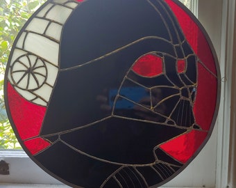 Power of the Dark Side | Stained Glass | Darth Vader & Death Star |