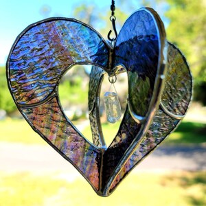 Spinning Heart With Crystal Suncatcher | Mother&#39;s Day Gift |
