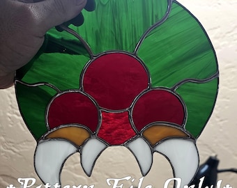 Stained Glass Metroid Alien Pattern