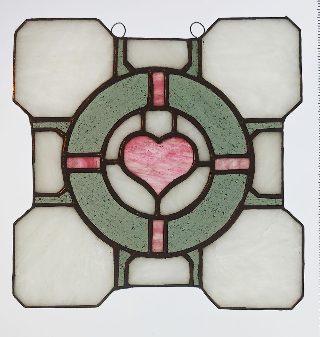 Mi Companion Cube / Vidrieras Geeky / Portal Glados - Etsy México, image size:1080x1136