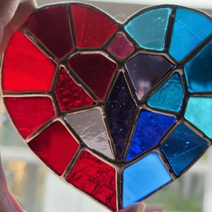 Fusion Herz | Kristall Herz | Buntglas Suncatcher | Steven Universum | Valentin