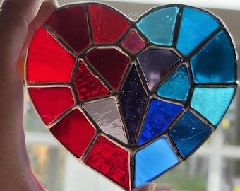 Fusion Heart | Crystal Heart | Stained Glass Suncatcher | Steven Universe | Valentine