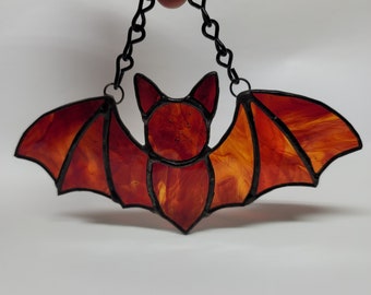 Flappy Bats | Stained Glass | Halloween Spooky Suncatcher