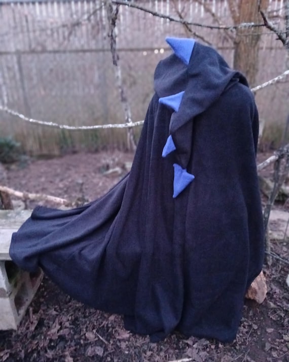Cloak ~ Fleece Dragon Tail Hood