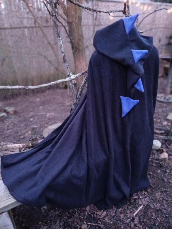 Cloak ~ Fleece Dragon Tail Hood