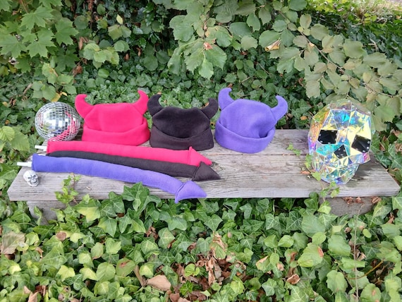 Devil Horn Hat and Tail Set