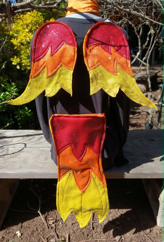 Phoenix Cosplay Wings and Tail Set