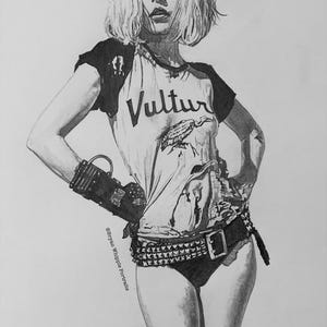 Debbie Harry of the early punk rock group “Blondie” original art Gicleé sketch prints