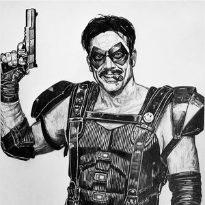 The Comedian Jeffrey Dean Morgan Watchmen original art Gicleé prints