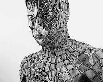 【限定250】「スパイダーマン スパイダーグウェン」直筆サイン入りアートプリント スパイダーマン トビー・マグワイア 限定版 直筆サイン入り/番号