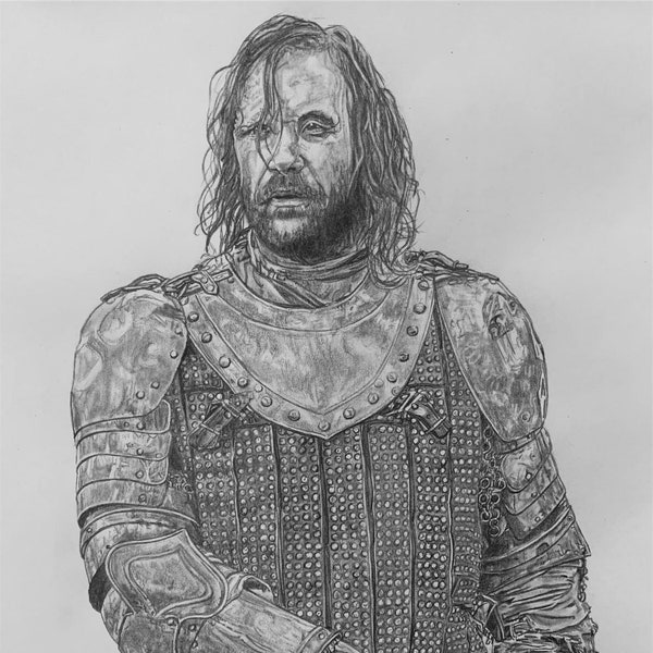 The Hound Sanford Clegane Game of Thrones original sketch limited edition signed numbered Gicleé art prints
