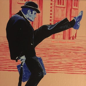 Ministry of Silly Walks John Cleese Monty Python original painting Gicleé art prints