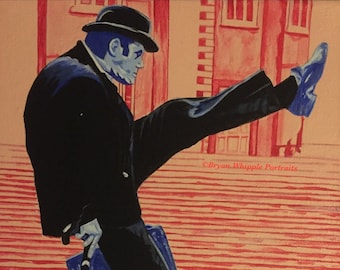 Ministry of Silly Walks John Cleese Monty Python original painting Gicleé art prints