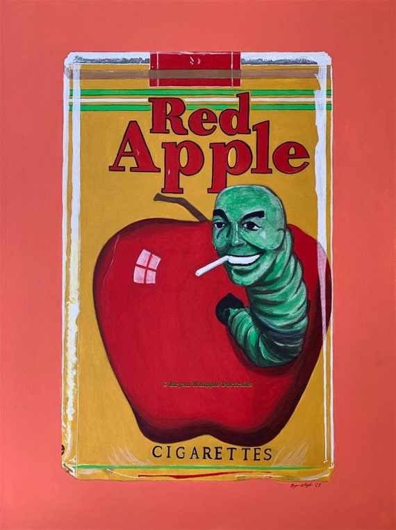 Red Apple Cigarettes Quentin Tarantino original painting limited edition  signed numbered Gicleé art prints