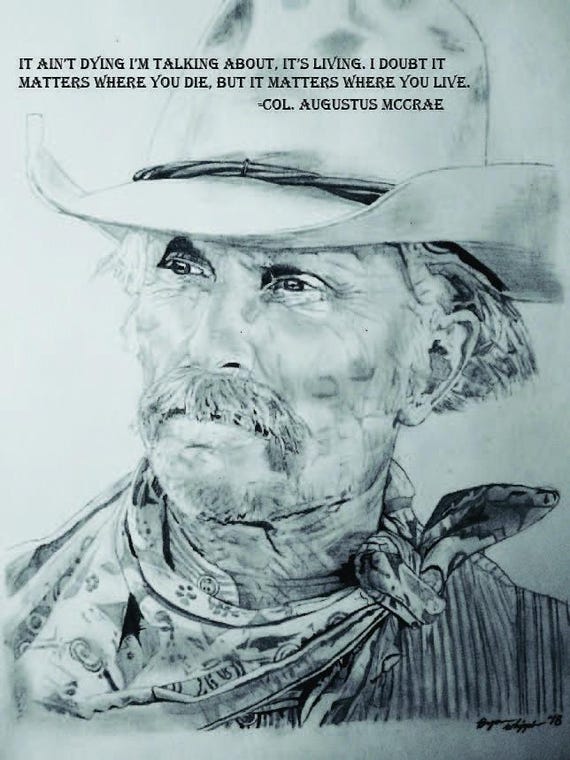 Gus Crease Augustus Mccrae Hat Gus Mccrae Lonesome Dove Sketch