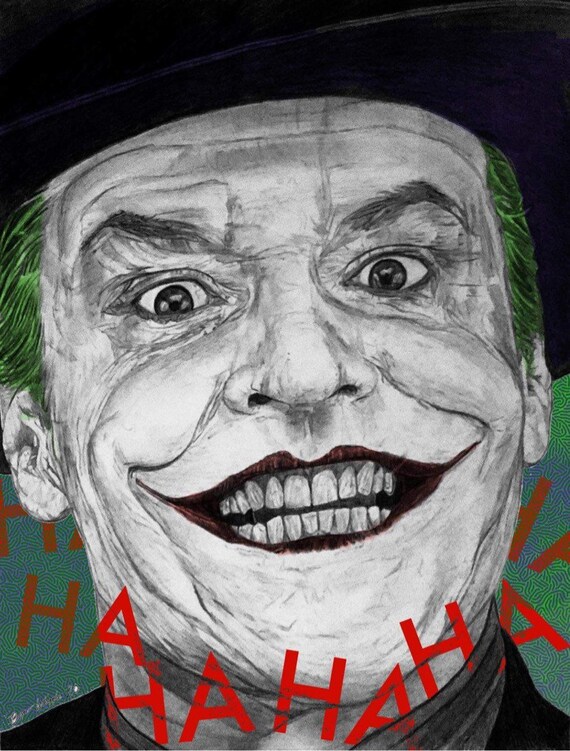 Joker Jack Nicholson 1989 Batman Movie Limited Edition Hand Signed
