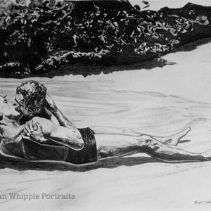 From Here to Eternity Burt Lancaster Deborah Kerr Limited Edition hand signed/numbered sketch art Giclee prints