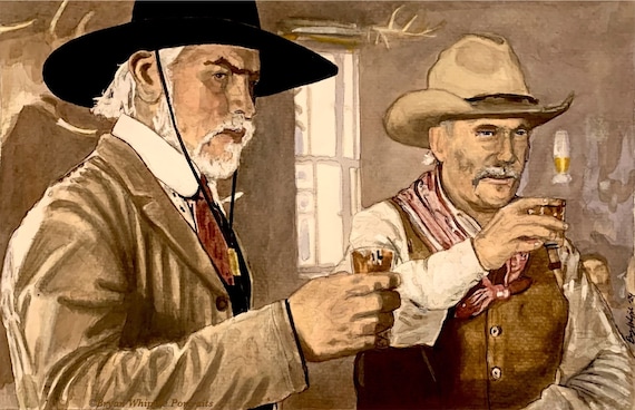 Woodrow Call and Gus Mccrae Lonesome Dove Portrait Painting