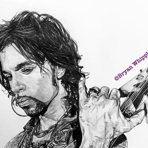 Prince Rock/ Pop original sketch Gicleé art prints