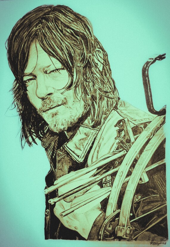 鉛筆画　The Walkng Dead-Darly Dixon Drawing DARYL DIXON - The Walking Dead - Pencil Sketch