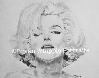 Marilyn Monroe sketch portrait print