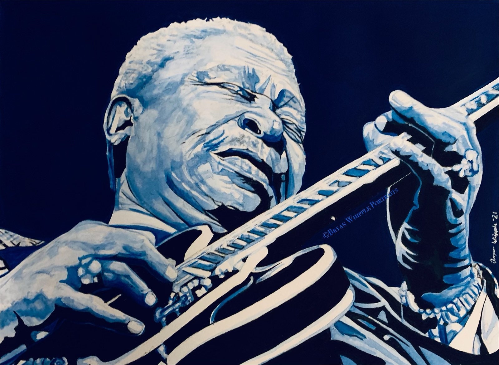BB King サイン入りポートレート