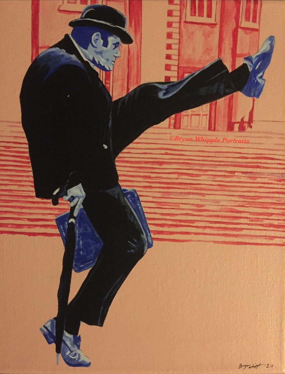 Ministry of Silly Walks John Cleese Monty Python Original Painting