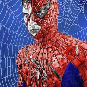 Spider-Man Tobey Maguire Limited Edition hand signed/numbered sketch art Giclee prints
