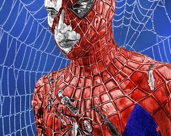 誕生日プレゼント スパイダーマン トビー・マグワイア 限定版 直筆サイン入り/番号 ポスター