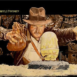 Indiana Jones: En busca del arca perdida, pintura original, edición limitada, firmada, numerada, impresiones artísticas Gicleé