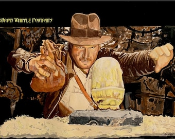 Indiana Jones Raiders of the Lost Ark original painting limited edition signed numbered Gicleé art prints