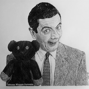 Mr Bean Rowan Atkinson Limited Edition hand signed/numbered art Giclee prints