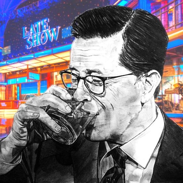 Stephen Colbert Limited Edition hand signed/numbered art sketch Giclee prints