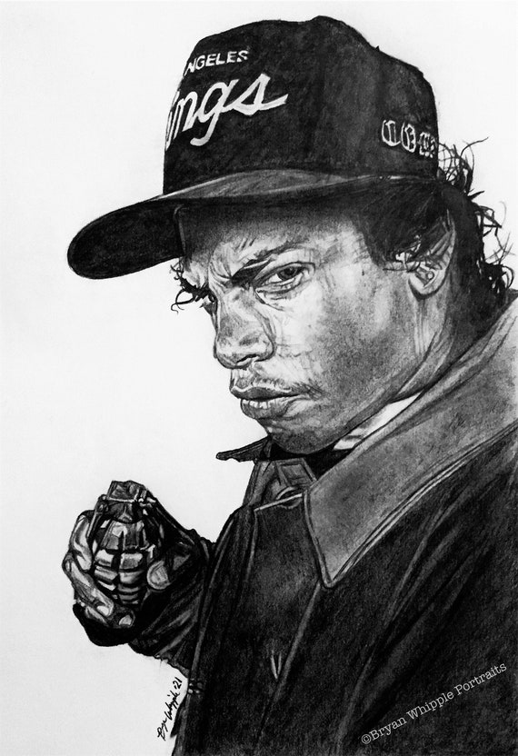 Eazy-e NWA Rap Hip Hop Limited Edition Hand Signed/numbered Art Sketch  Giclee Prints -  Finland