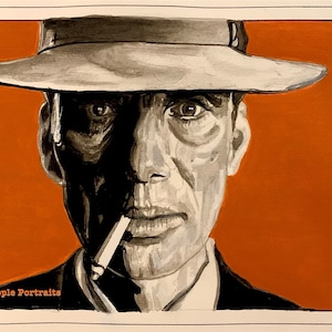 Oppenheimer Cillian Murphy original painting limited edition signed numbered Gicleé art prints
