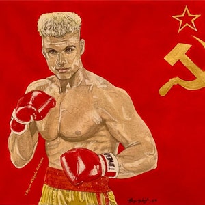 Ivan Drago Rocky 4 Dolph Lundgren original painting limited edition signed numbered Gicleé art prints