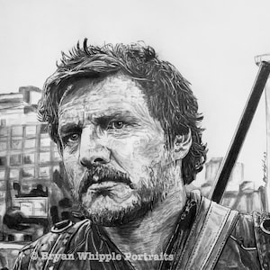 Pedro Pascal/ Joel - The Last of Us HBO original sketch limited edition signed numbered Gicleé art prints